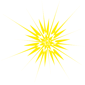 Abstract animation of a large yellow fireworks rising from the bottom of the page and stopping at top.
